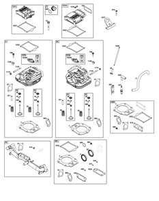 Cylinder Head Group Diagram and Parts List for 540477-1119-G1 400000 - 699999 Briggs and Stratton Engine